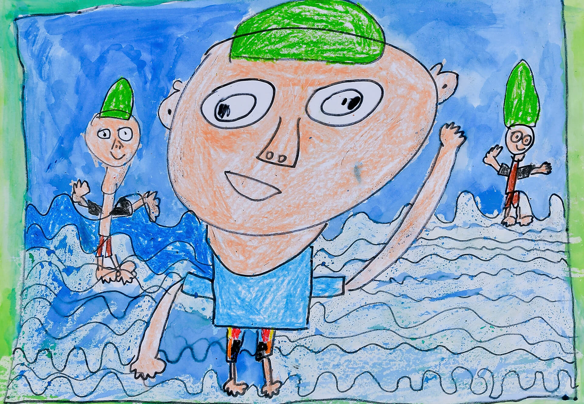 プールの中で目をあけることに挑戦